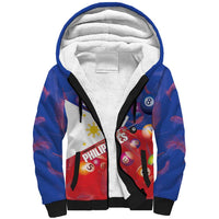 Personalised Philippines Billiards Sherpa Hoodie Cue With Balls Flag Style - Polynesian Pride