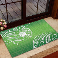 Polynesia Depression Awareness Rubber Doormat Sunflower Green Ribbons Polynesian Tattoo