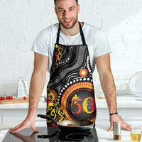 Celebrating 50 Years Papua New Guinea Apron Aboriginal Mix Papuan Pattern - Polynesian Pride