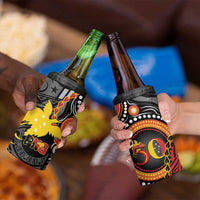 Celebrating 50 Years Papua New Guinea 4 in 1 Can Cooler Tumbler Aboriginal Mix Papuan Pattern - Polynesian Pride