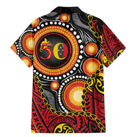 Celebrating 50 Years Papua New Guinea Family Matching Mermaid Dress and Hawaiian Shirt Aboriginal Mix Papuan Pattern LT14 - Polynesian Pride