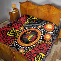 Celebrating 50 Years Papua New Guinea Quilt Aboriginal Mix Papuan Pattern - Polynesian Pride