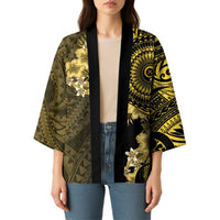 Vanuatu Kimono Hibisus Polynesian Pattern Gold - Polynesian Pride
