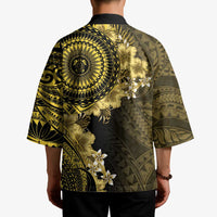 Vanuatu Kimono Hibisus Polynesian Pattern Gold - Polynesian Pride
