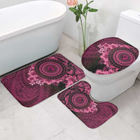 Vanuatu Bathroom Set Hibisus Polynesian Pattern Pink - Polynesian Pride