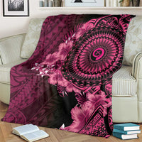 Vanuatu Blanket Hibisus Polynesian Pattern Pink - Polynesian Pride