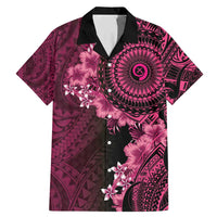 Vanuatu Family Matching Mermaid Dress and Hawaiian Shirt Hibisus Polynesian Pattern Pink - Polynesian Pride