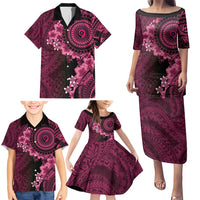 Vanuatu Family Matching Puletasi and Hawaiian Shirt Hibisus Polynesian Pattern Pink - Polynesian Pride