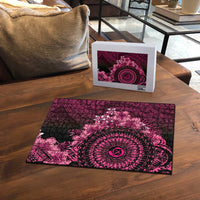 Vanuatu Puzzle Hibisus Polynesian Pattern Pink - Polynesian Pride