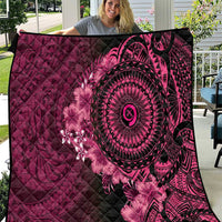 Vanuatu Quilt Hibisus Polynesian Pattern Pink - Polynesian Pride