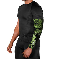 Vanuatu Arm Sleeves Hibisus Polynesian Pattern Green LT14 - Polynesian Pride
