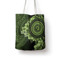 Vanuatu Tote Bag Hibisus Polynesian Pattern Green - Polynesian Pride