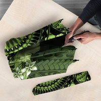 Vanuatu Umbrella Hibisus Polynesian Pattern Green - Polynesian Pride