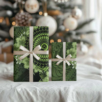 Vanuatu Wrapping Paper Hibisus Polynesian Pattern Green LT14 - Polynesian Pride