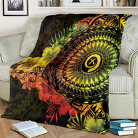 Vanuatu Blanket Hibisus Polynesian Pattern Reggae - Polynesian Pride
