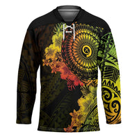 Vanuatu Hockey Jersey Hibisus Polynesian Pattern Reggae - Polynesian Pride
