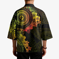 Vanuatu Kimono Hibisus Polynesian Pattern Reggae - Polynesian Pride