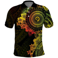 Vanuatu Polo Shirt Hibisus Polynesian Pattern Reggae - Polynesian Pride