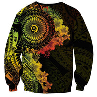 Vanuatu Sweatshirt Hibisus Polynesian Pattern Reggae - Polynesian Pride