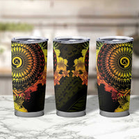 Vanuatu Tumbler Cup Hibisus Polynesian Pattern Reggae - Polynesian Pride