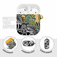 New Zealand Australia Rugby AirPods Case Wallabies Aboriginal All Black Maori Tiki Together LT14 - Polynesian Pride