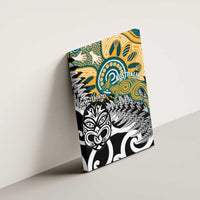 New Zealand Australia Rugby Canvas Wall Art Wallabies Aboriginal All Black Maori Tiki Together - Polynesian Pride