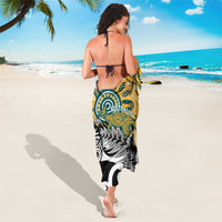 New Zealand Australia Rugby Sarong Wallabies Aboriginal All Black Maori Tiki Together - Polynesian Pride