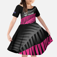 New Zealand Silver Fern Rugby Custom Family Matching Off The Shoulder Long Sleeve Dress and Hawaiian Shirt 2025 All Black Go Champions - Polynesian Pride