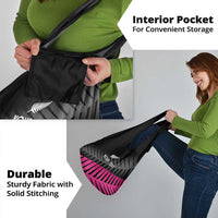 New Zealand Silver Fern Rugby Custom Grocery Bag 2025 All Black Go Champions - Polynesian Pride