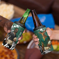 New Zealand South Africa Rugby 4 in 1 Can Cooler Tumbler Springboks Kente All Black Maori Together - Polynesian Pride