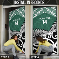 New Zealand South Africa Rugby Door Cover Springboks Kente All Black Maori Together - Polynesian Pride