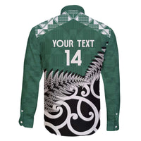 New Zealand South Africa Rugby Custom Family Matching Off The Shoulder Long Sleeve Dress and Hawaiian Shirt Springboks Kente All Black Maori Together - Polynesian Pride