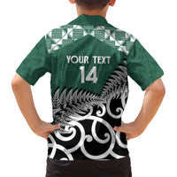 New Zealand South Africa Rugby Custom Family Matching Off Shoulder Maxi Dress and Hawaiian Shirt Springboks Kente All Black Maori Together - Polynesian Pride