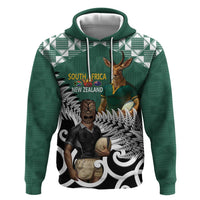 New Zealand South Africa Rugby Custom Hoodie Springboks Kente All Black Maori Together - Polynesian Pride