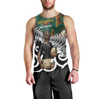 New Zealand South Africa Rugby Custom Men Tank Top Springboks Kente All Black Maori Together - Polynesian Pride