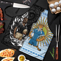 New Zealand Argentina Rugby Apron 2025 Los Pumas All Black Together - Polynesian Pride