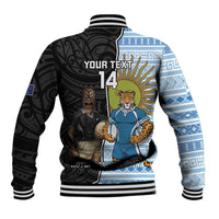 New Zealand Argentina Rugby Custom Baseball Jacket 2025 Los Pumas All Black Together - Polynesian Pride