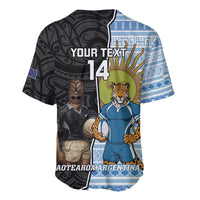 New Zealand Argentina Rugby Custom Baseball Jersey 2025 Los Pumas All Black Together - Polynesian Pride
