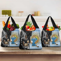 New Zealand Argentina Rugby Grocery Bag 2025 Los Pumas All Black Together - Polynesian Pride