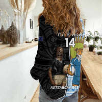 New Zealand Argentina Rugby Custom Women Casual Shirt 2025 Los Pumas All Black Together - Polynesian Pride