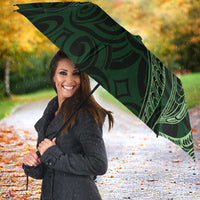 New Zealand Skull Darts Umbrella Aotearoa Maori Chest Tattoo Stylized Green - Polynesian Pride