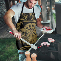 New Zealand Darts Apron Skull In Dart We Trust Maori Pattern - Polynesian Pride