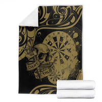 New Zealand Darts Blanket Skull In Dart We Trust Maori Pattern - Polynesian Pride