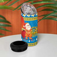 Tuvalu Christmas 4 in 1 Can Cooler Tumbler Cute Santa Manuia te Kilisimasi - Polynesian Pride