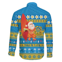 Tuvalu Christmas Family Matching Summer Maxi Dress and Hawaiian Shirt Cute Santa Manuia te Kilisimasi - Polynesian Pride