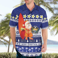 Nauru Christmas Hawaiian Shirt Cute Santa Coat Of Arms Merry Xmas - Polynesian Pride