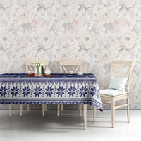 Nauru Christmas Tablecloth Cute Santa Coat Of Arms Merry Xmas - Polynesian Pride