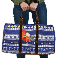 Nauru Christmas Travel Bag Cute Santa Coat Of Arms Merry Xmas - Polynesian Pride