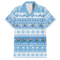 FSM Christmas Family Matching Off Shoulder Short Dress and Hawaiian Shirt Merry Xmas Federated States of Micronesia - Polynesian Pride