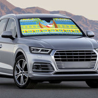 Palau Christmas Auto Sun Shade Chilling Santa Ungil Kurismas - Polynesian Pride